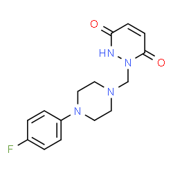 ChemSpider 2D Image | 1-{[4-(4-Fluorophenyl)-1-piperazinyl]methyl}-1,2-dihydro-3,6-pyridazinedione | C15H17FN4O2