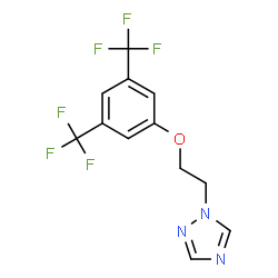ChemSpider 2D Image | 1-{2-[3,5-Bis(trifluoromethyl)phenoxy]ethyl}-1H-1,2,4-triazole | C12H9F6N3O