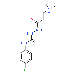 ChemSpider 2D Image | 3-{2-[(4-Chlorophenyl)carbamothioyl]hydrazino}-N,N-dimethyl-3-oxo-1-propanaminium | C12H18ClN4OS