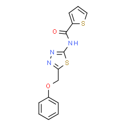 ChemSpider 2D Image | N-[5-(Phenoxymethyl)-1,3,4-thiadiazol-2-yl]-2-thiophenecarboxamide | C14H11N3O2S2
