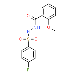 ChemSpider 2D Image | N'-[(4-Fluorophenyl)sulfonyl]-2-methoxybenzohydrazide | C14H13FN2O4S