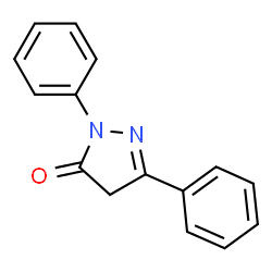 ChemSpider 2D Image | 2-Pyrazolin-5-one, 1,3-diphenyl- | C15H12N2O