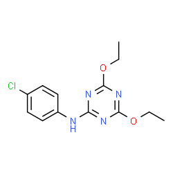 ChemSpider 2D Image | N-(4-Chlorophenyl)-4,6-diethoxy-1,3,5-triazin-2-amine | C13H15ClN4O2