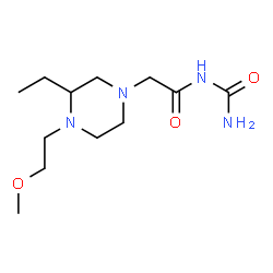 ChemSpider 2D Image | N-Carbamoyl-2-[3-ethyl-4-(2-methoxyethyl)-1-piperazinyl]acetamide | C12H24N4O3