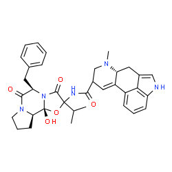 ChemSpider 2D Image | (2'xi,5'beta,8xi,11'alpha,12'beta)-5'-Benzyl-12'-hydroxy-2'-isopropyl-3',6',18-trioxoergotaman | C35H39N5O5