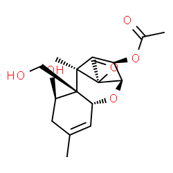 ChemSpider 2D Image | (3alpha,7alpha)-7,15-Dihydroxy-12,13-epoxytrichothec-9-en-3-yl acetate | C17H24O6