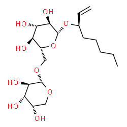 ChemSpider 2D Image | (3R)-1-Octen-3-yl 6-O-alpha-L-arabinopyranosyl-beta-D-glucopyranoside | C19H34O10