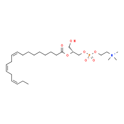ChemSpider 2D Image | (2R)-3-Hydroxy-2-[(9Z,12Z,15Z)-9,12,15-octadecatrienoyloxy]propyl 2-(trimethylammonio)ethyl phosphate | C26H48NO7P