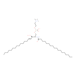 ChemSpider 2D Image | (3R,4E)-3-Hydroxy-2-(stearoylamino)-4-octadecen-1-yl 2-(trimethylammonio)ethyl phosphate | C41H83N2O6P