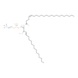 ChemSpider 2D Image | (3S,4E)-2-[(4Z)-4-Docosenoylamino]-3-hydroxy-4-octadecen-1-yl 2-(trimethylammonio)ethyl phosphate | C45H89N2O6P