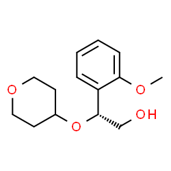 ChemSpider 2D Image | (2R)-2-(2-methoxyphenyl)-2-(oxan-4-yloxy)ethanol | C14H20O4