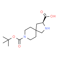ChemSpider 2D Image | (3S)-8-[(tert-butoxy)carbonyl]-2,8-diazaspiro[4.5]decane-3-carboxylic acid | C14H24N2O4