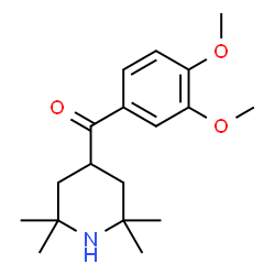 ChemSpider 2D Image | (3,4-Dimethoxyphenyl)(2,2,6,6-tetramethyl-4-piperidinyl)methanone | C18H27NO3