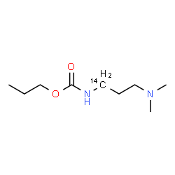 ChemSpider 2D Image | Propyl [3-(dimethylamino)(1-~14~C)propyl]carbamate | C814CH20N2O2