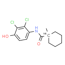 ChemSpider 2D Image | N-(2,3-Dichloro-4-hydroxyphenyl)-1-methyl(1-~14~C)cyclohexanecarboxamide | C1314CH17Cl2NO2