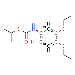 ChemSpider 2D Image | Isopropyl [3,4-diethoxy(~14~C_6_)phenyl]carbamate | C814C6H21NO4