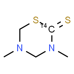 ChemSpider 2D Image | 3,5-Dimethyl(2-~14~C)-1,3,5-thiadiazinane-2-thione | C414CH10N2S2