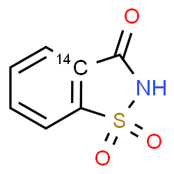 ChemSpider 2D Image | (3a-~14~C)-1,2-Benzothiazol-3(2H)-one 1,1-dioxide | C614CH5NO3S