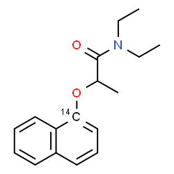 ChemSpider 2D Image | N,N-Diethyl-2-[(1-~14~C)-1-naphthyloxy]propanamide | C1614CH21NO2