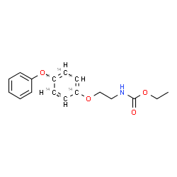 ChemSpider 2D Image | Ethyl (2-{[4-phenoxy(~14~C_6_)phenyl]oxy}ethyl)carbamate | C1114C6H19NO4