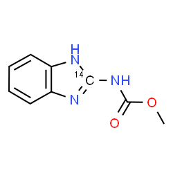 ChemSpider 2D Image | Methyl (2-~14~C)-1H-benzimidazol-2-ylcarbamate | C814CH9N3O2
