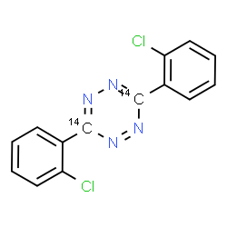ChemSpider 2D Image | 3,6-Bis(2-chlorophenyl)(~14~C_2_)-1,2,4,5-tetrazine | C1214C2H8Cl2N4