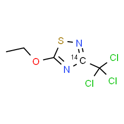 ChemSpider 2D Image | 5-Ethoxy-3-(trichloromethyl)(3-~14~C)-1,2,4-thiadiazole | C414CH5Cl3N2OS