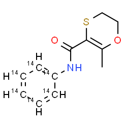ChemSpider 2D Image | 2-Methyl-N-(~14~C_6_)phenyl-5,6-dihydro-1,4-oxathiine-3-carboxamide | C614C6H13NO2S