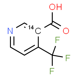 ChemSpider 2D Image | 4-(Trifluoromethyl)-3-(3-~14~C)pyridinecarboxylic acid | C614CH4F3NO2