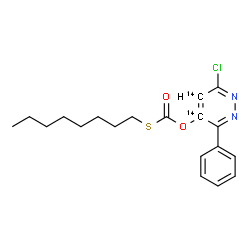ChemSpider 2D Image | O-[6-Chloro-3-phenyl(4,5-~14~C_2_)-4-pyridazinyl] S-octyl carbonothioate | C1714C2H23ClN2O2S