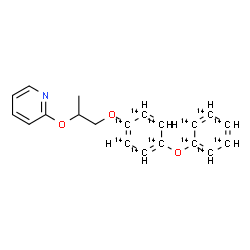 ChemSpider 2D Image | 2-{[1-({4-[(~14~C_6_)Phenyloxy](~14~C_6_)phenyl}oxy)-2-propanyl]oxy}pyridine | C814C12H19NO3