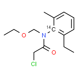 ChemSpider 2D Image | 2-Chloro-N-(ethoxymethyl)-N-[2-ethyl-6-methyl(1-~14~C)phenyl]acetamide | C1314CH20ClNO2
