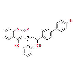ChemSpider 2D Image | 3-[3-(4'-Bromo-4-biphenylyl)-3-hydroxy-1-phenyl(1-~14~C)propyl]-4-hydroxy-2H-chromen-2-one | C2914CH23BrO4