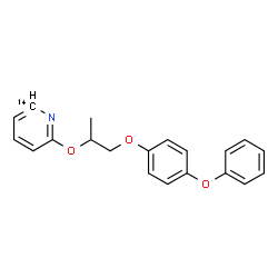 ChemSpider 2D Image | 2-{[1-(4-Phenoxyphenoxy)-2-propanyl]oxy}(6-~14~C)pyridine | C1914CH19NO3