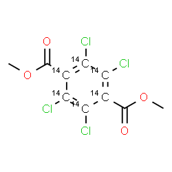 ChemSpider 2D Image | Dimethyl 2,3,5,6-tetrachloro-1,4-(~14~C_6_)benzenedicarboxylate | C414C6H6Cl4O4