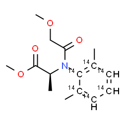 ChemSpider 2D Image | Methyl N-[2,6-dimethyl(~14~C_6_)phenyl]-N-(methoxyacetyl)-L-alaninate | C914C6H21NO4