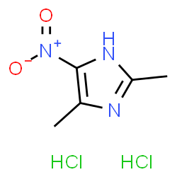 ChemSpider 2D Image | 2,4-Dimethyl-5-nitro-1H-imidazole dihydrochloride | C5H9Cl2N3O2