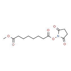 ChemSpider 2D Image | Methyl 8-[(2,5-dioxo-1-pyrrolidinyl)oxy]-8-oxooctanoate | C13H19NO6