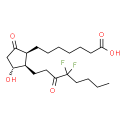 ChemSpider 2D Image | (8beta,11alpha)-16,16-Difluoro-11-hydroxy-9,15-dioxoprostan-1-oic acid | C20H32F2O5