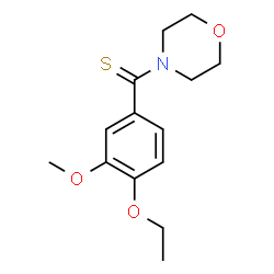 ChemSpider 2D Image | (4-Ethoxy-3-methoxyphenyl)(4-morpholinyl)methanethione | C14H19NO3S