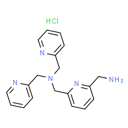 ChemSpider 2D Image | 1-(6-(aminomethyl)pyridin-2-yl)-N,N-bis(pyridin-2-ylmethyl)methanamine hydrochloride | C19H22ClN5