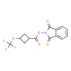 ChemSpider 2D Image | 2-({[3-(Trifluoromethoxy)cyclobutyl]carbonyl}oxy)-1H-isoindole-1,3(2H)-dione | C14H10F3NO5