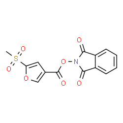 ChemSpider 2D Image | 2-{[5-(Methylsulfonyl)-3-furoyl]oxy}-1H-isoindole-1,3(2H)-dione | C14H9NO7S