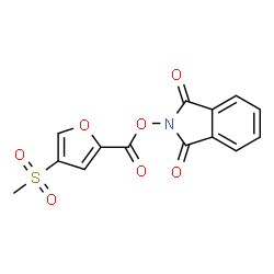 ChemSpider 2D Image | 2-{[4-(Methylsulfonyl)-2-furoyl]oxy}-1H-isoindole-1,3(2H)-dione | C14H9NO7S