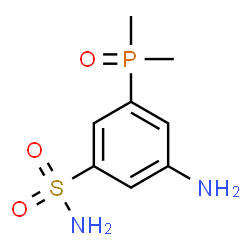 ChemSpider 2D Image | 3-Amino-5-(dimethylphosphoryl)benzenesulfonamide | C8H13N2O3PS