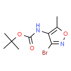 ChemSpider 2D Image | 2-Methyl-2-propanyl (3-bromo-5-methyl-1,2-oxazol-4-yl)carbamate | C9H13BrN2O3