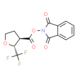 ChemSpider 2D Image | 2-({[(2R,3R)-2-(Trifluoromethyl)tetrahydro-3-furanyl]carbonyl}oxy)-1H-isoindole-1,3(2H)-dione | C14H10F3NO5