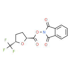 ChemSpider 2D Image | 2-({[(2R,5S)-5-(Trifluoromethyl)tetrahydro-2-furanyl]carbonyl}oxy)-1H-isoindole-1,3(2H)-dione | C14H10F3NO5