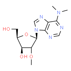 ChemSpider 2D Image | N,N-Dimethyl-9-[(2xi)-2-O-methyl-beta-D-threo-pentofuranosyl]-9H-purin-6-amine | C13H19N5O4