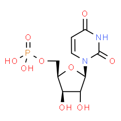 ChemSpider 2D Image | 1-[(2xi)-5-O-Phosphono-beta-D-threo-pentofuranosyl]-2,4(1H,3H)-pyrimidinedione | C9H13N2O9P
